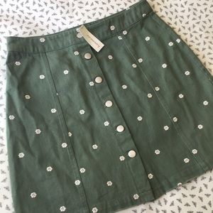 Button up High Wasted Mini Skirt